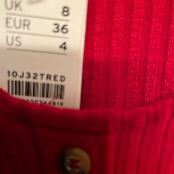 Topshop red knit sweater dress - never worn. - Picture 3 of 4